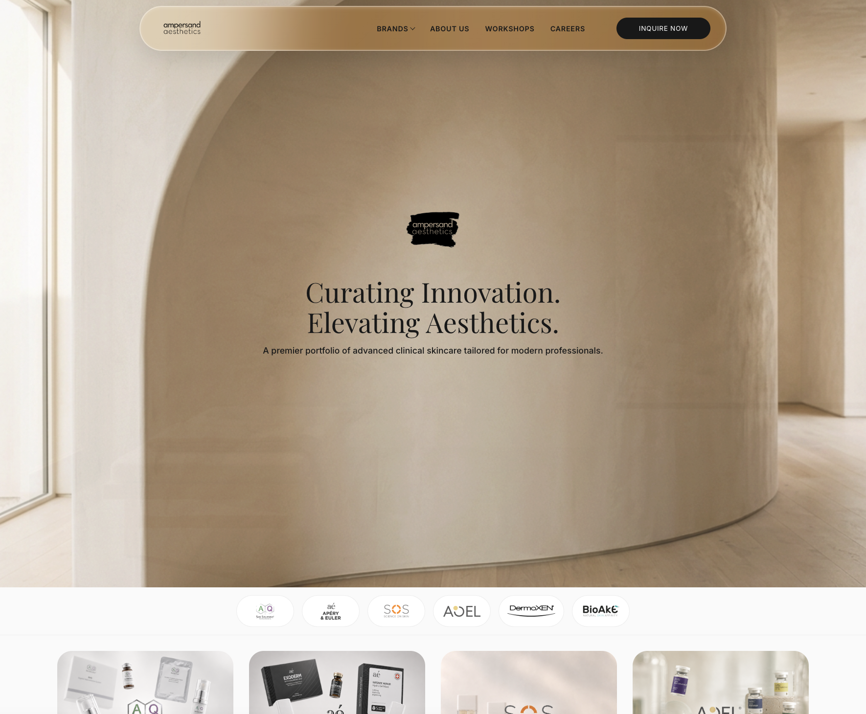 Ampersand Aesthetics website design screenshot
